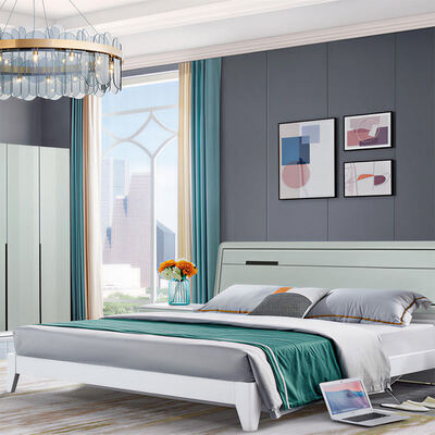 마스터 스위트 침실 가구 세트 목조 구조 편안한 저장소 미니멀리즘 고품질 고급 현대 침실