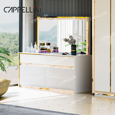 현대 백색 가죽 머리판 목재 킹 사이즈 침대 홈 더블 현대 고급 목재 Mdf 전체 침실 가구 세트