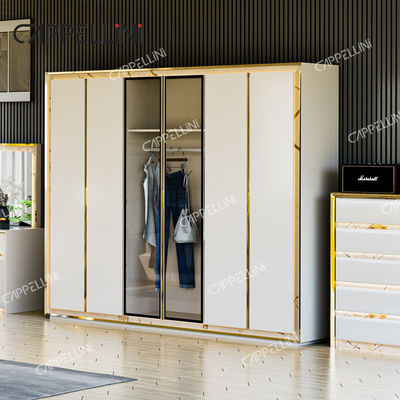 현대 백색 가죽 머리판 목재 킹 사이즈 침대 홈 더블 현대 고급 목재 Mdf 전체 침실 가구 세트