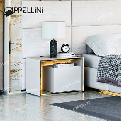 현대 백색 가죽 머리판 목재 킹 사이즈 침대 홈 더블 현대 고급 목재 Mdf 전체 침실 가구 세트