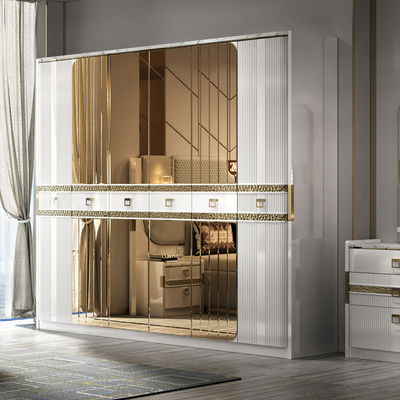 Turkish Style Luxury Wooden King Size Bedroom Sets Double Upholstered Bed Room Modern Wood Frame Full Home Bedroom Furniture Set