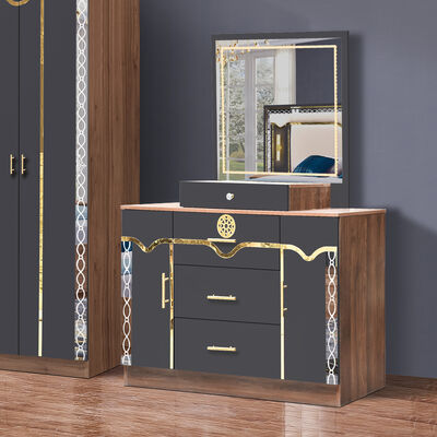 중국 도매 값싼 목재 MDF 킹 사이즈 침대 세트 5 조각 복합실 현대 고급 나무 프레임 침실 세트 가구