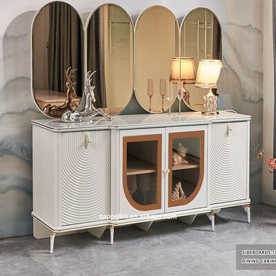 우아한 럭셔리 식탁 및 의자 세트 6인용 가구 홈 수납 화이트 완벽한 현대적인 대형 나무 식당 세트