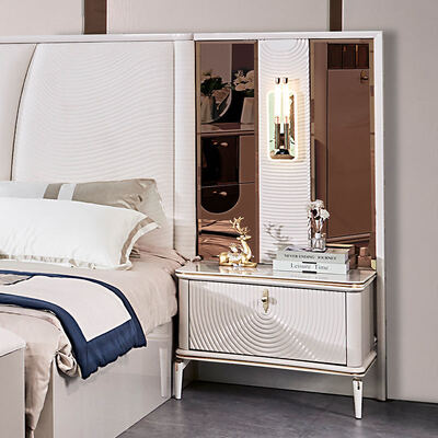 목재 럭셔리 가죽 킹 사이즈 침대 전체 침실 세트 더블 성인 방 나무 프레임 현대 고급 침실 가구 세트