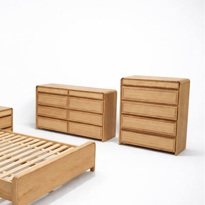 미국 고전 고체 목재 전체 침실 세트 킹 사이즈 침실 더블 홈 룸 현대 고급 목재 침실 가구 세트