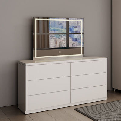 프리미엄 킹 사이즈 목조 침실 세트 저장소, 완벽한 고급 현대 침실을위한 편안한 미니멀리즘 분위기를 제공합니다