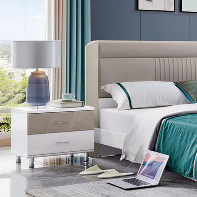 목조 침실 세트 킹 사이즈 저장소 미니멀리스트 아늑한 고품질 현대 럭셔리 가구 침실