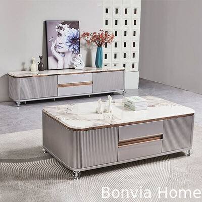 모던 디자인 럭셔리 원목 TV 스탠드 홈 퍼니처 서랍 수납 대리석 슬레이트 상판 대형 롱 우드 거실 TV 캐비닛