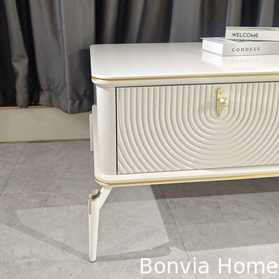 모던 디자인 사각형 화이트 우드 TV 스탠드 거실 가구 대형 수납 나무 럭셔리 홈 TV 캐비닛