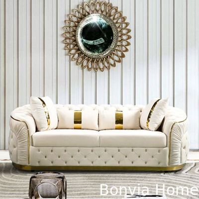 하이엔드 커스텀 럭셔리 빌라 3 2 1 좌석 소파 세트 가구 거실 모듈식 이탈리아 현대 디자인 직물 구간 소파