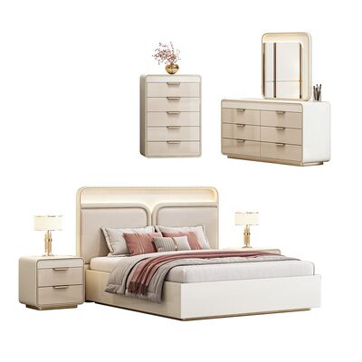 Juego De Muebles Para Dormitorio 현대 침실 세트 킹 ​​사이즈 침대 호텔 룸 완벽한 럭셔리 현대 침실 가구 세트