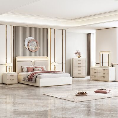 Juego De Muebles Para Dormitorio 현대 침실 세트 킹 ​​사이즈 침대 호텔 룸 완벽한 럭셔리 현대 침실 가구 세트