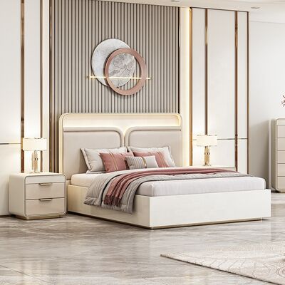 Juego De Muebles Para Dormitorio 현대 침실 세트 킹 ​​사이즈 침대 호텔 룸 완벽한 럭셔리 현대 침실 가구 세트