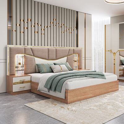 Modern Bedroom Furniture Set King Size Bed Wooden Frame Luxury Home Complete Turkish Furniture Bedroom Sets (현대 침실 가구 세트 킹 사이즈 침대 목조 프레임 럭셔리 홈 전체 터키 가구 침실 세트)