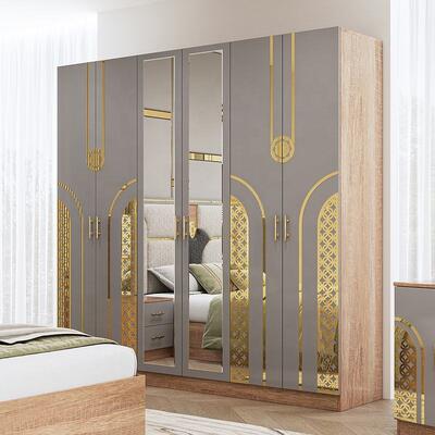 Chambre a Coucher Complet 터키어 침실 세트 킹 ​​사이즈 침대 룸 더블 나무 프레임 저렴한 럭셔리 현대 침실 가구 세트