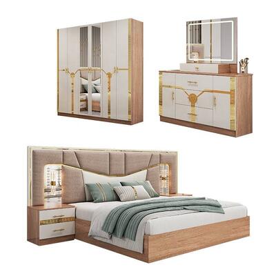 Modern Bedroom Furniture Set King Size Bed Wooden Frame Luxury Home Complete Turkish Furniture Bedroom Sets (현대 침실 가구 세트 킹 사이즈 침대 목조 프레임 럭셔리 홈 전체 터키 가구 침실 세트)