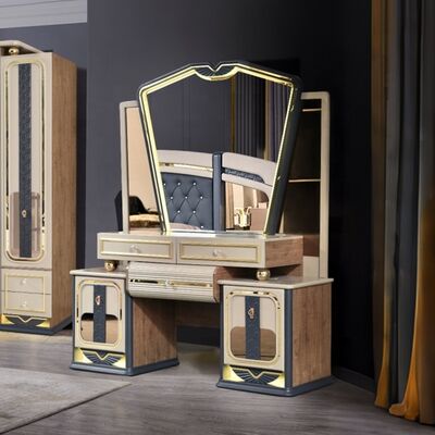 Chambre a Coucher Complete De Luxe Bedroom Sets King Size Bed Home Room Double Wooden Frame 현대 고급 침실 가구 세트